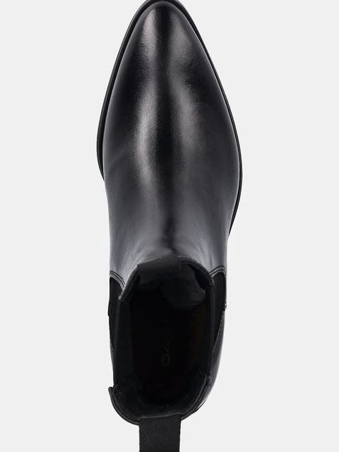 Gant botki skórzane St Broomly damskie kolor czarny na słupku 31551094