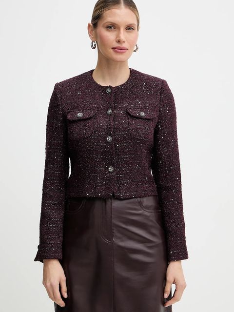 Morgan marynarka kolor bordowy jednorzędowa gładka VIKAVA - zdjęcie produktu nr 1