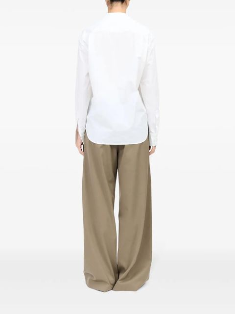MM6 Maison Margiela V-neck cotton shirt - White