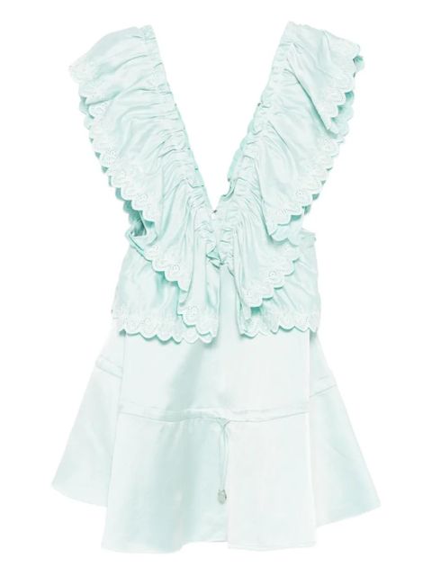 Coperni broderie-anglaise ruffled dress - Green - zdjęcie produktu nr 1