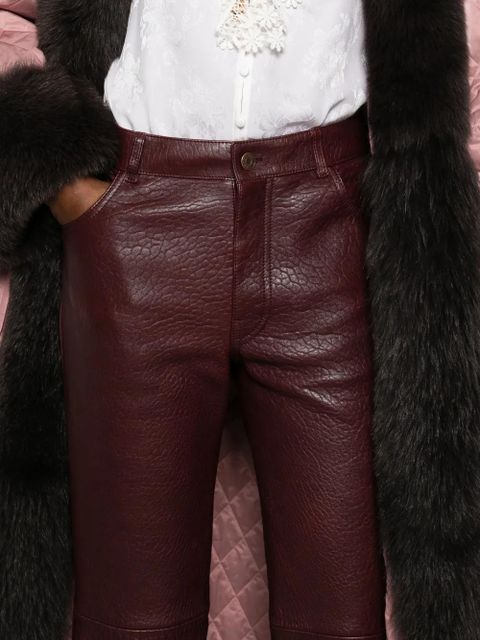 Chloé leather trousers - Red