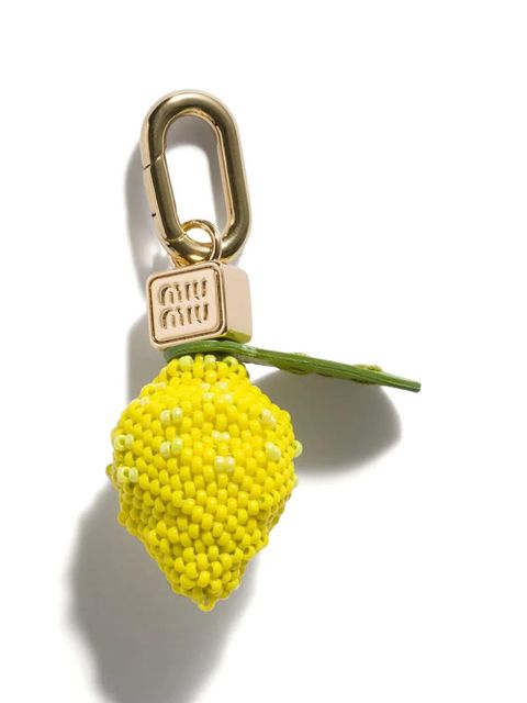 Miu Miu leather, beads, and metal micro trick - Yellow - zdjęcie produktu nr 1