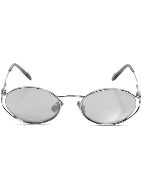 Miu Miu Eyewear 0MU 52YS oval-frame sunglasses - Silver - zdjęcie produktu nr 1