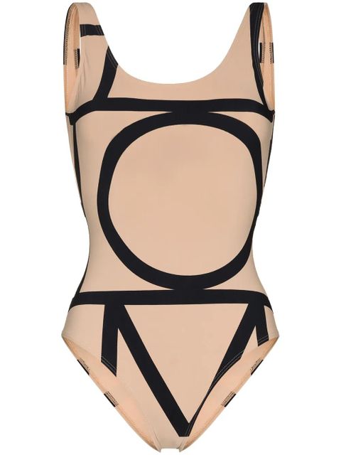 TOTEME monogram-print swimsuit - 910 MONOGRAM 910 - zdjęcie produktu nr 1