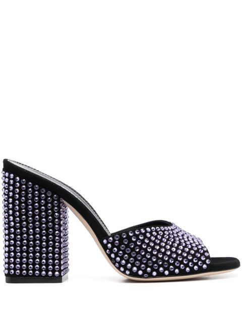 Paris Texas 105mm crystal-embellished sandals - Black - zdjęcie produktu nr 1