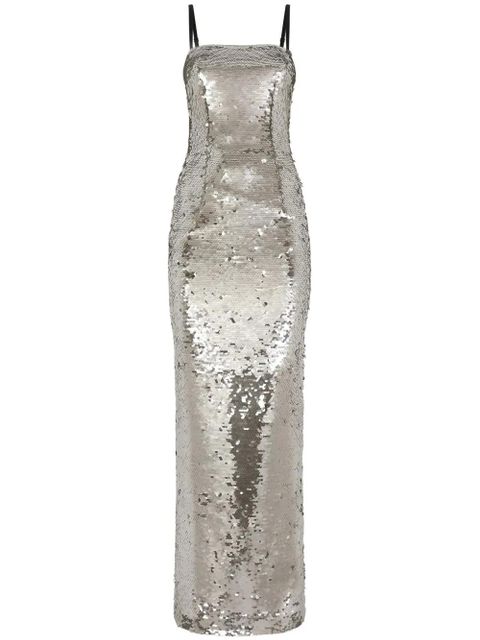 Dolce & Gabbana sequin-embellished maxi dress - Silver - zdjęcie produktu nr 1