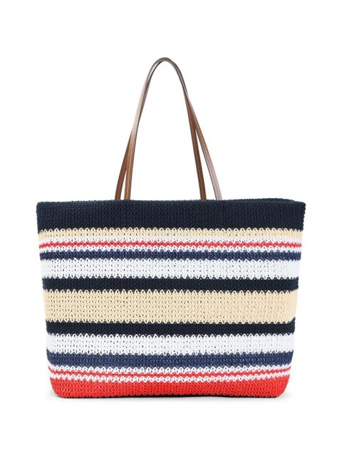 Miu Miu striped tote bag - Blue - zdjęcie produktu nr 2