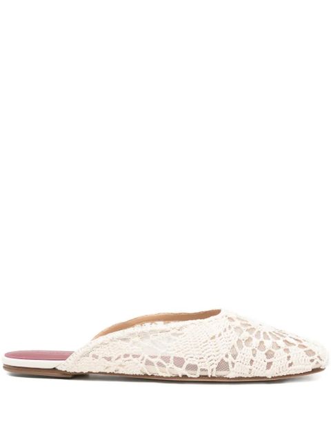 Magda Butrym crochet-lace mules - Neutrals - zdjęcie produktu nr 1