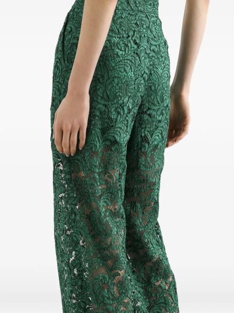 Dolce & Gabbana cordonetto lace trousers - Green