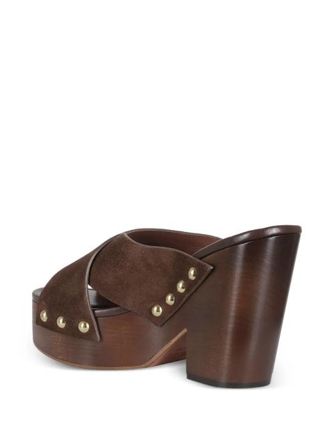 Paris Texas 105mm Marisol mules - Brown