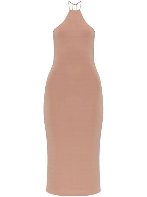 AMIRI halterneck fitted midi dress - Pink - zdjęcie produktu nr 1