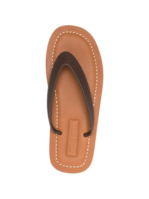 Miu Miu thong-strap flip flops - Neutrals