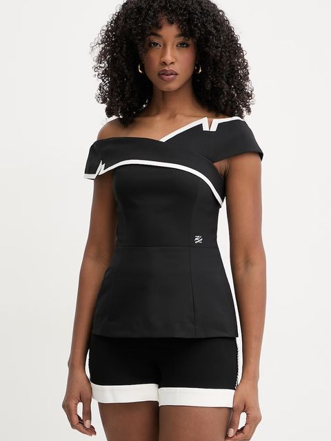 Karl Lagerfeld bluzka damska z wełny - zdjęcie produktu nr 1