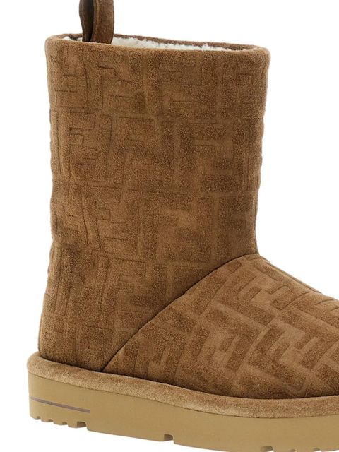FENDI FF-motif boots - Brown