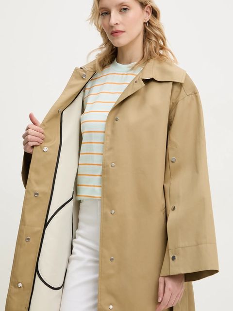 Day Birger et Mikkelsen płaszcz bawełniany Lior damski kolor zielony przejściowy oversize DAY65243712