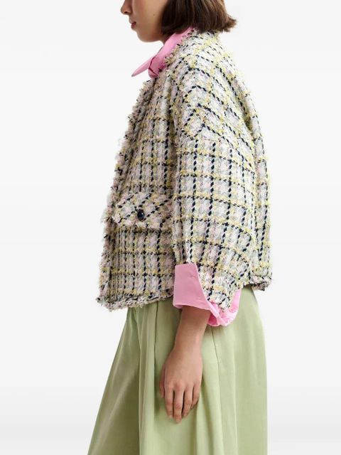 Essentiel Antwerp frayed-trim button-up jacket - Neutrals