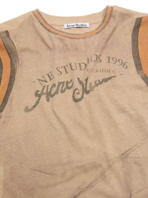 Acne Studios logo-print T-shirt - Neutrals