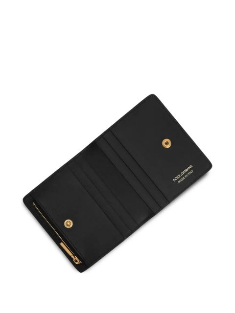 Dolce & Gabbana logo-plaque zip wallet - Black