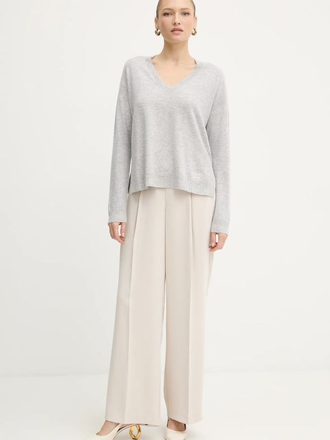 Liu Jo sweter wełniany damski kolor szary lekki TF5180.MS026