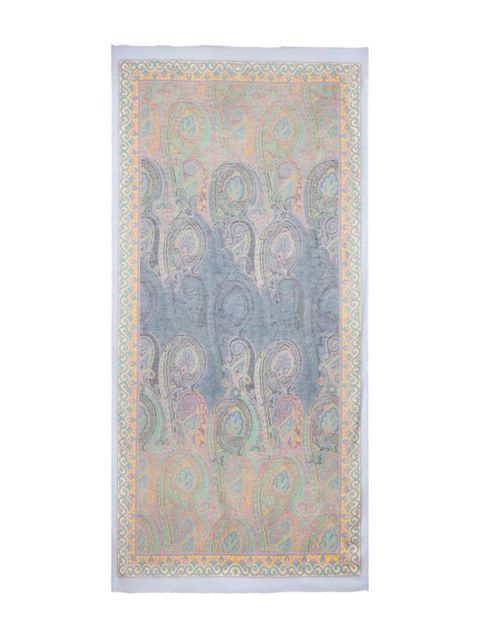 ETRO paisley-motif slub scarf - Green - zdjęcie produktu nr 1