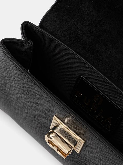 Furla torebka skórzana kolor czarny