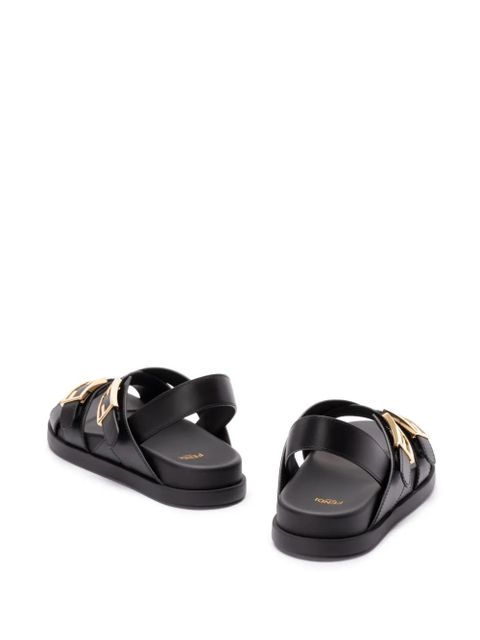 FENDI leather sandals - Black