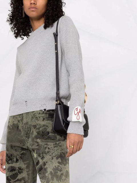 Golden Goose distressed cotton-blend jumper - Grey - zdjęcie produktu nr 2