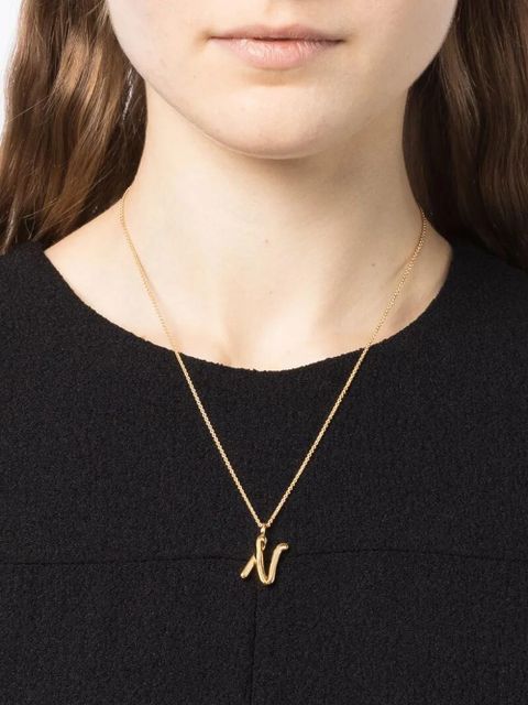 Missoma Curly Molten initial pendant necklace - Gold