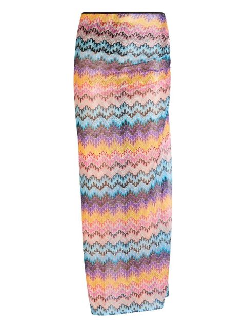 Missoni zig-zag pattern lace maxi skirt - Yellow - zdjęcie produktu nr 2