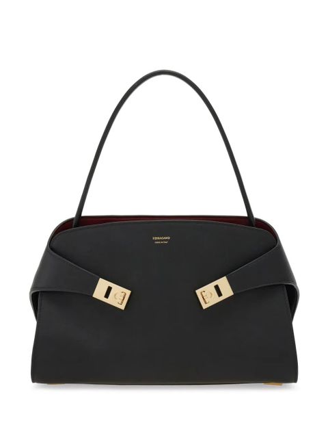 Ferragamo small Hug Soft shoulder bag - Black - zdjęcie produktu nr 1