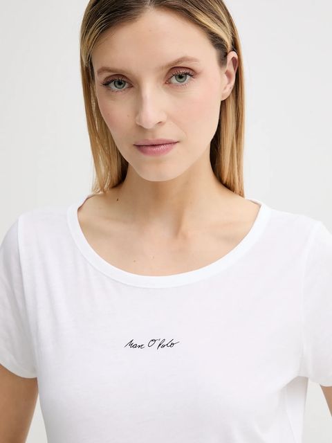 Marc O'Polo t-shirt bawełniany damski kolor biały 506206751431