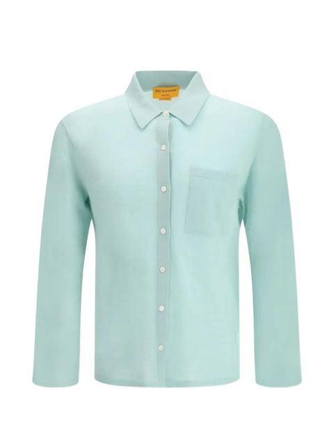 Guest In Residence button-up cashmere shirt - Blue - zdjęcie produktu nr 1