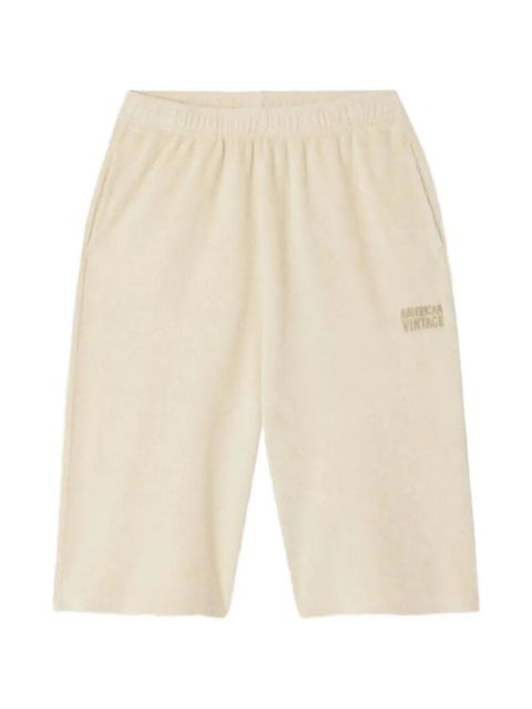 American Vintage Fuxow logo-embroidered shorts - Neutrals - zdjęcie produktu nr 1