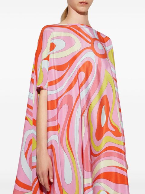 PUCCI Marmo-print silk dress - Pink
