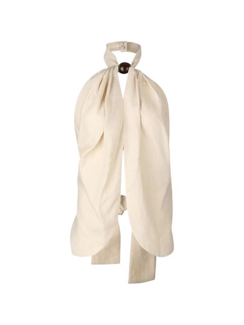 Faithfull the Brand Biba halterneck top - Neutrals - zdjęcie produktu nr 1