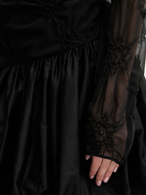 Stine Goya sukienka kolor czarny mini rozkloszowana SG-PS26-D188-2449