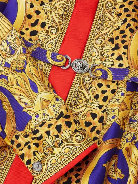 Versace baroque-print silk shirt dress - Yellow - zdjęcie produktu nr 2