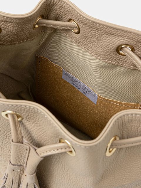 Answear.LAB torebka skórzana kolor beżowy