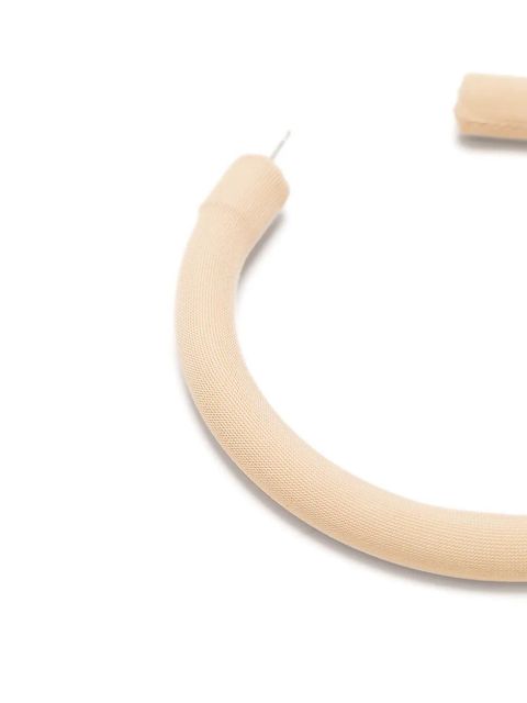 MM6 Maison Margiela large open hoop earrings - Neutrals
