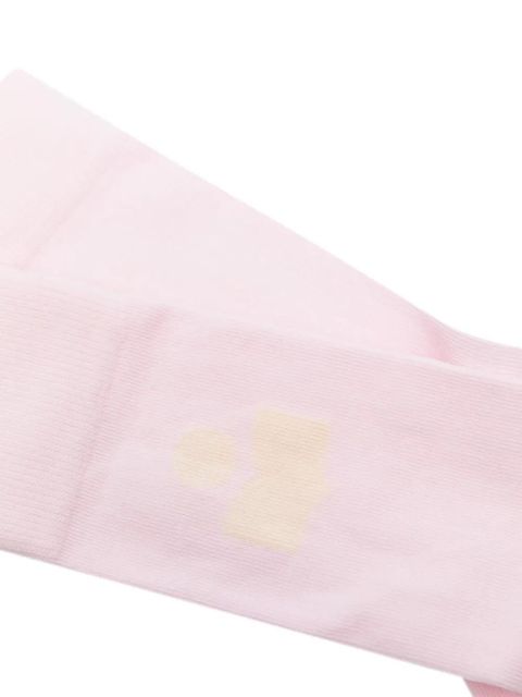 ISABEL MARANT Siloki logo-intarsia jersey socks - Pink