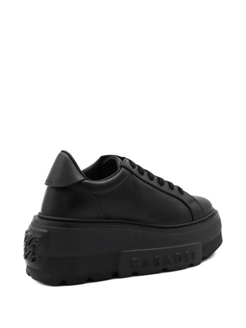 Casadei platform lace-up sneakers - Black