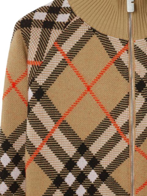 Burberry check-pattern cardigan - Neutrals