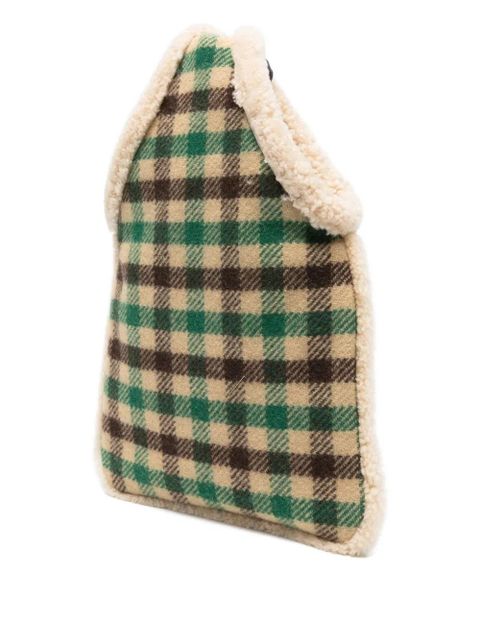 Miu Miu tartan shearting-tream pouch bag - Green - zdjęcie produktu nr 2