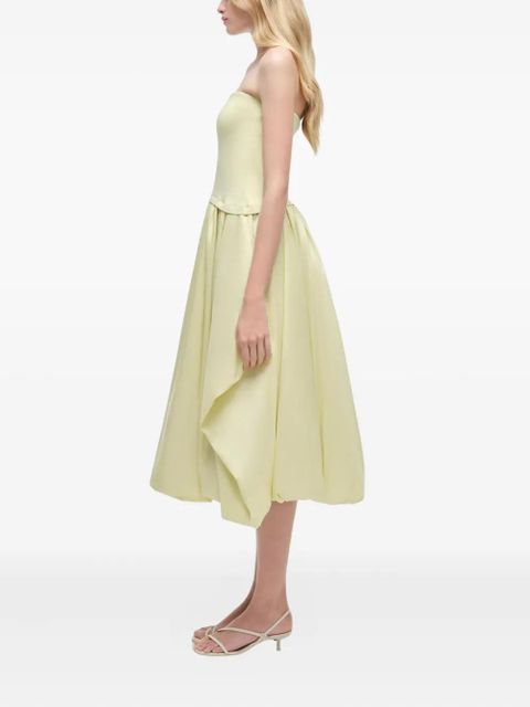 Simkhai strapless balloon-skirt midi day dress - Yellow - zdjęcie produktu nr 2