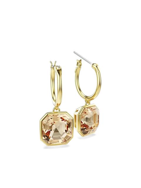 Swarovski Millenia gold-tone crystal-embellished hoop earrings
