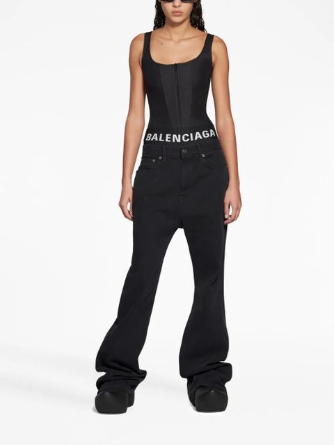 Balenciaga low-rise flared jeans - Black