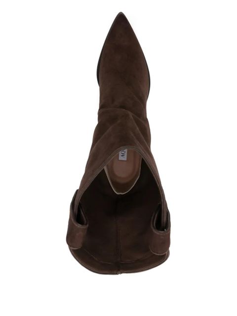 Aquazzura 80mm suede leather cowboy boots - Brown