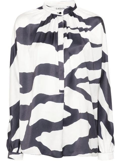 Lanvin graphic-print blouse - White - zdjęcie produktu nr 1