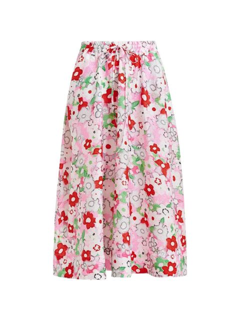 Essentiel Antwerp Julianne floral-detail midi skirt - Pink - zdjęcie produktu nr 1