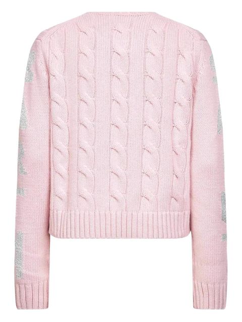 MC2 Saint Barth long-sleeve cable-knit sweater - Pink - zdjęcie produktu nr 2